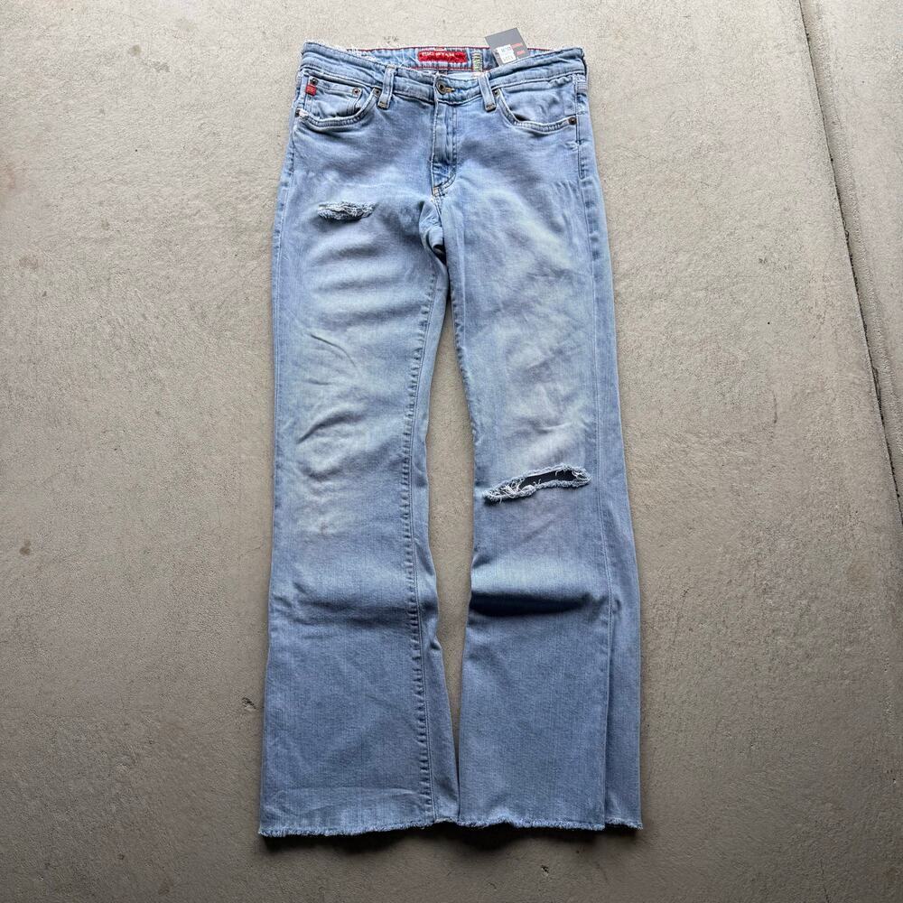Y2K Womens Lightwash Distressed Big Star Flary Denim 30 x 30